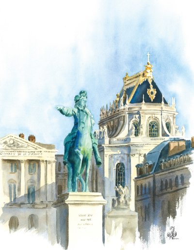 Château de Versailles aquarelle